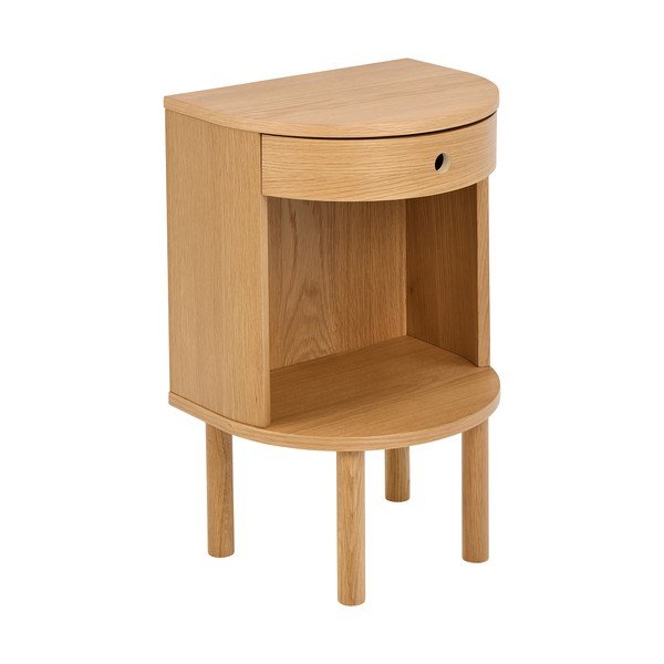 Gaiša dabīga toņa naktsskapītis ar ozolkoka imitāciju Paron – Actona-image-2