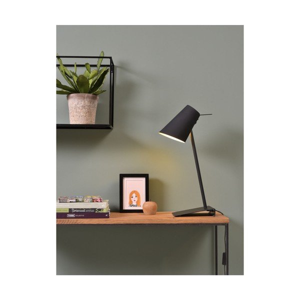 Melna galda lampa ar metāla abažūru (augstums 54 cm) Cardiff – it's about RoMi-image-3