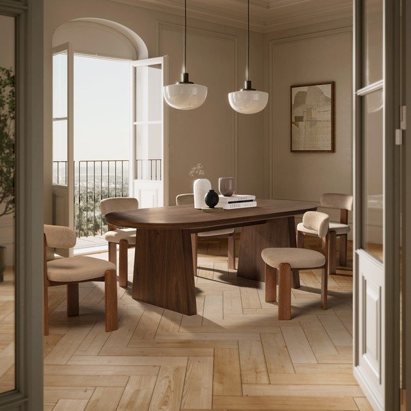 Krēmkrāsas polsterēti pusdienu krēsli (2 gab.) Nadia – MOME-image-1