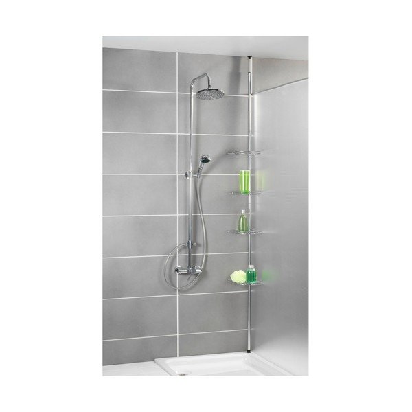 Teleskopiskais stūra plaukts dušai Wenko Prea Shiny, 28 x 20 cm-image-2