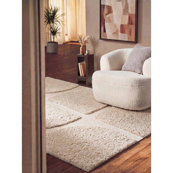 Krēmkrāsas ar rokām darināts paklājs 80x150 cm Lambeth Jasper – Ted Baker-image-1