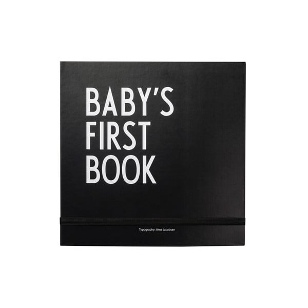 Melna bērnu atmiņu grāmata Design Letters Baby's First Book