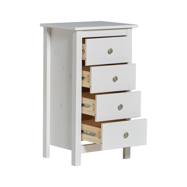 Balta priedes masīvkoka augsta kumode 46x80 cm Berna – Marckeric-image-3