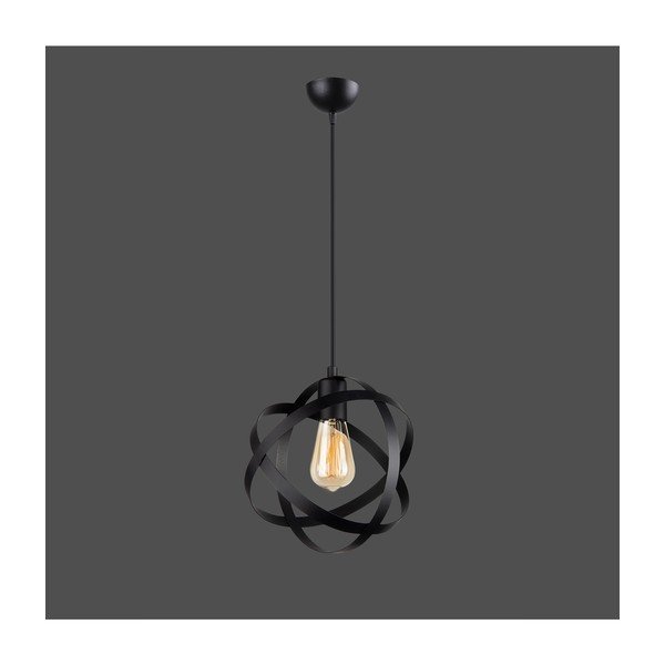Melns metāla piekaramais gaismeklis Lama – Squid Lighting-image-1