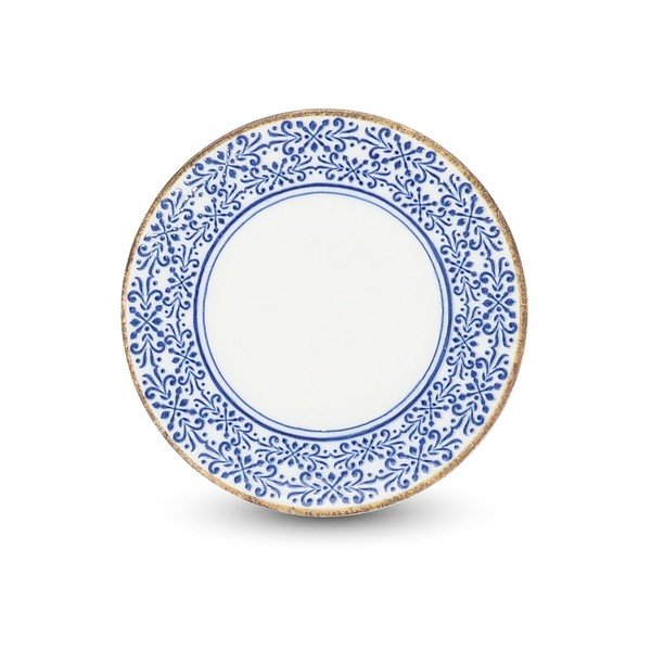 Balts/zils deserta porcelāna šķīvis ø 16 cm Azul – BonBistro