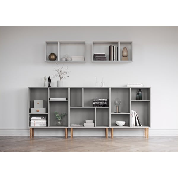 Gaiši pelēka moduļu plauktu sistēma 70x70 cm Z Cube – Tenzo-image-1