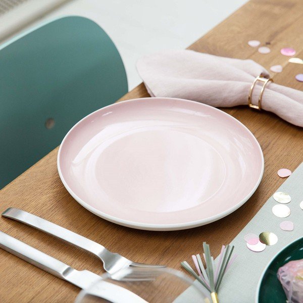 Balts un rozā porcelāna šķīvis Villeroy & Boch Uni, ⌀ 24 cm-image-1