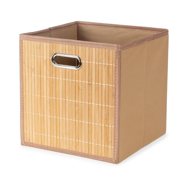 Dabīga toņa bambusa uzglabāšanas kaste 31x31x31 cm – Compactor