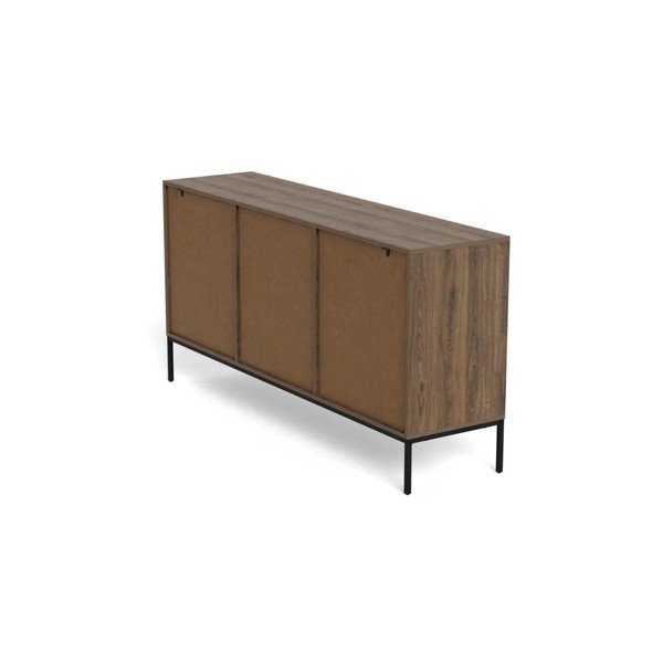 Tumša dabīga toņa kumode ar ozolkoka imitāciju 158x80x40 cm Palmdale – Actona-image-4