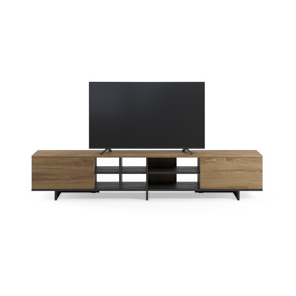 Melns/dabīga toņa TV galdiņš ar ozolkoka imitāciju 230x44x36 cm Cequoia – Marckeric-image-2