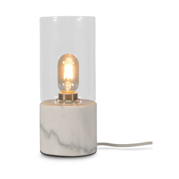 Balta marmora galda lampa Citylights Athens, augstums 25 cm-image-4