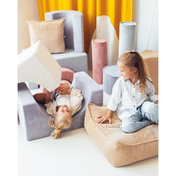 Zils velveta putu rotaļu laukums 75x49x37 cm Rainbow Montessori – Wigiwama-image-2