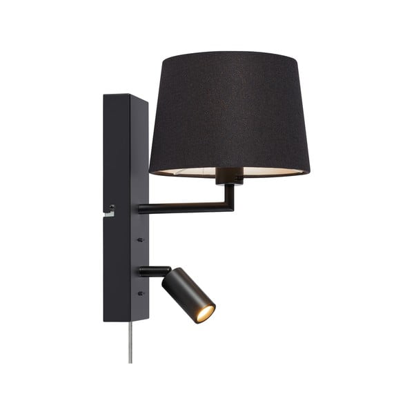 Melna LED sienas lampa (garums 28,5 cm) Como – Markslöjd