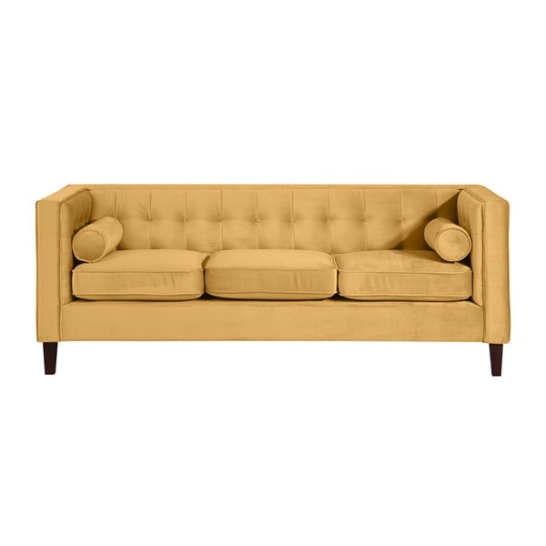 Dzeltens dīvāns Max Winzer Jeronimo, 215 cm