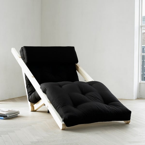 Karup Figo atpūtas krēsls, neapstrādāts/melns, 70 cm