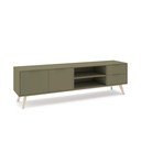 Zaļš matēts TV galdiņš 180x53x40 cm Campus – Marckeric