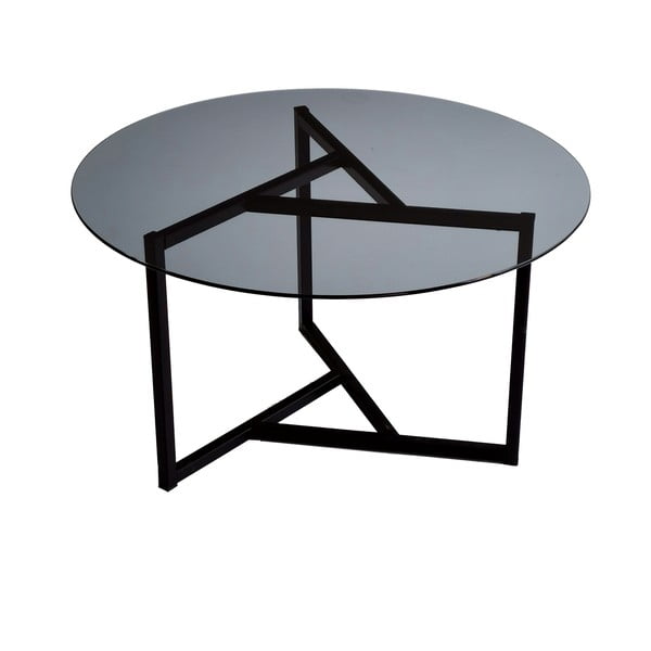Melns apaļš kafijas galdiņš ø 75 cm Trio – Neostill