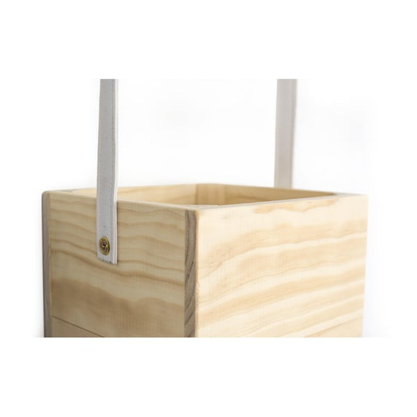 Egles koka puķu pods ar baltu piekaramo siksnu Surdic Colgantes, 17 x 62 cm-image-3