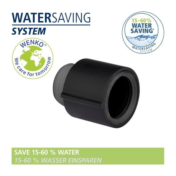 Melns nerūsējošā tērauda dušas komplekts 120cm Young – Wenko-image-3