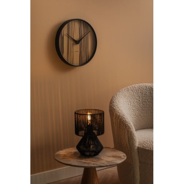 Melna galda lampa no papīra auklas (augstums 30 cm)  Forma  – Leitmotiv-image-1