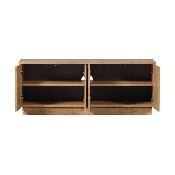 Dabīga toņa ozola masīvkoka TV galdiņš 133x52x45 cm Zuma – WOOOD-image-3