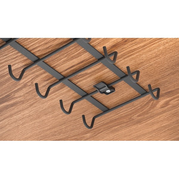 Melns piekaramais krūzīšu turētājs Metaltex My Mug Lava-image-3