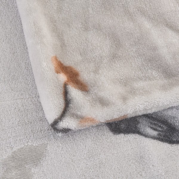 Pelēka vienguļamā mikroplīša gultas veļa 140x200 cm Ronja – My House-image-2