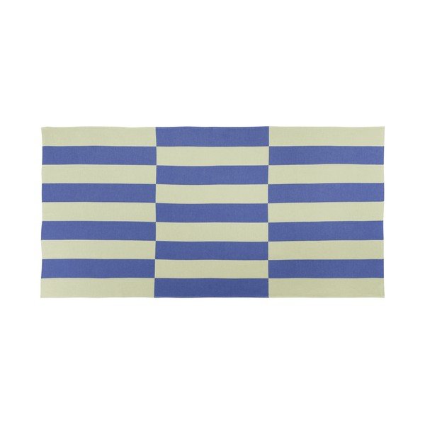 Gaiši dzeltens/zils kokvilnas pludmales dvielis 100x160 cm Su – noo.ma-image-4