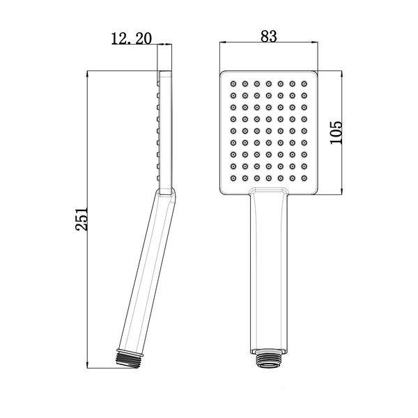 Spīdīgas sudraba krāsas plastmasas dušas galva – Sapho-image-1