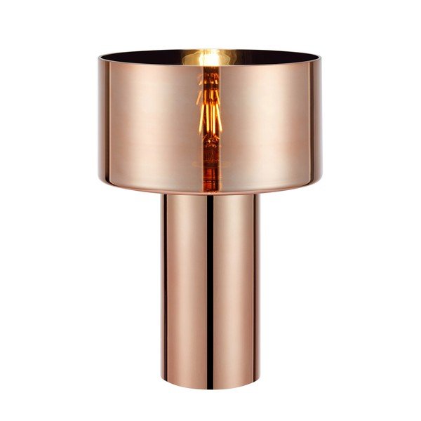 Rozā zelta krāsas stikla galda lampa (augstums 32 cm) Corin – Markslöjd