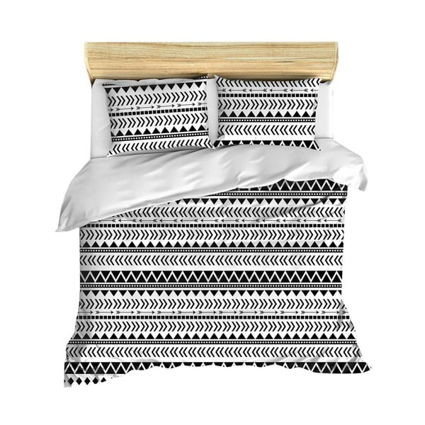 Balta/melna gultas veļa divguļamai gultai 200x200 cm Artec – Mijolnir