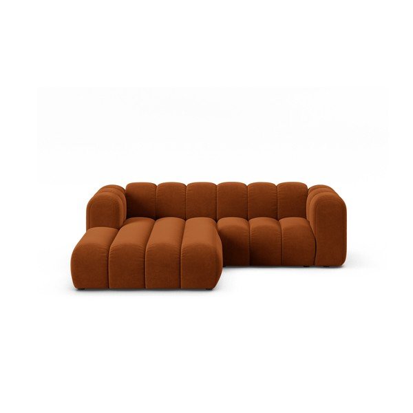 Oranžs stūra dīvāns (ar kreiso stūri) Lupine – Micadoni Home