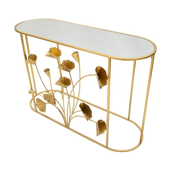 Zelta krāsas konsoles galds 40x120 cm Flow – Mauro Ferretti-image-2