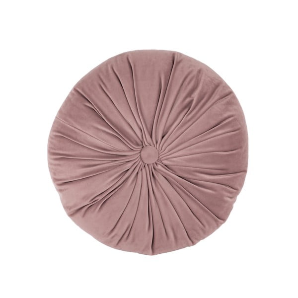 Gaiši rozā samta dekoratīvais spilvens Tiseco Home Studio Velvet, ø 38 cm