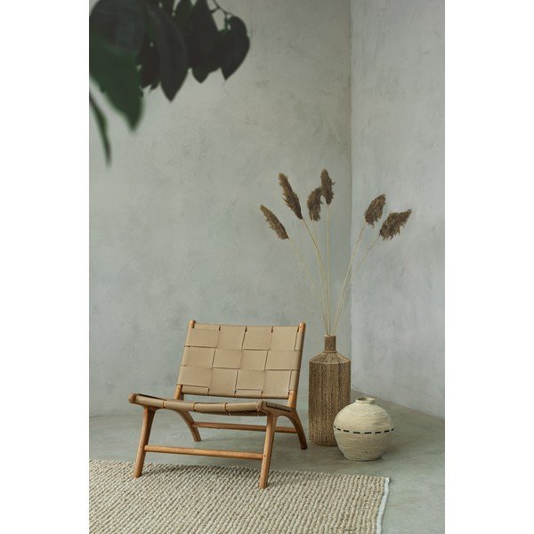 Bēša rotangpalmas rokām darināta vāze (augstums 31 cm) Hue – Bizzotto-image-1