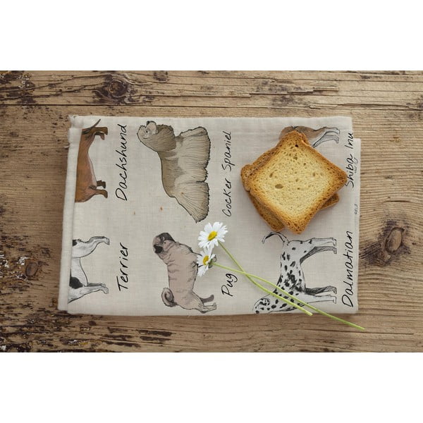 2 salvešu komplekts Little Nice Things Dog Types, 47 x 65 cm-image-1