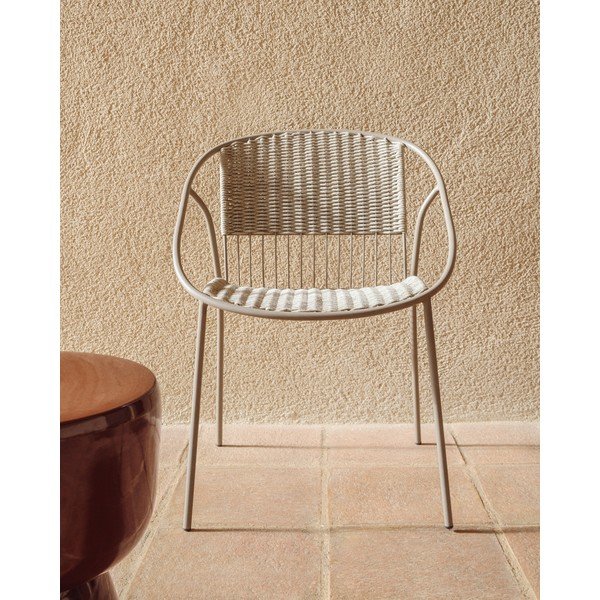 Pelēkbrūns dārza krēsls Atrani – Kave Home-image-3
