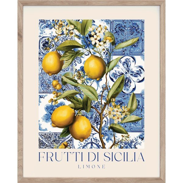 Drukāta glezna ar rāmi 40x50 cm Sicilia – Styler