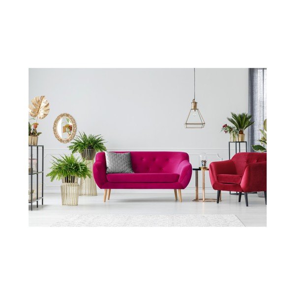 Rozā divvietīgs dīvāns Mazzini Sofas Amelie-image-2