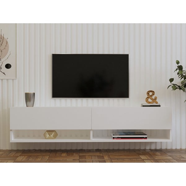 Balts TV galdiņš 141x31x30 cm Arges – Kalune Design-image-4