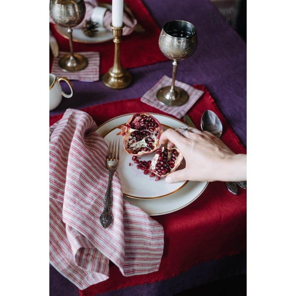 Sarkani/dabīga toņa paliktņi (4 gab.) – Linen Tales-image-2