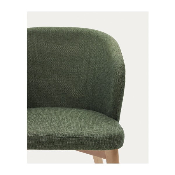 Tumši zaļš polsterēts ēdamistabas krēsls Darice – Kave Home-image-2