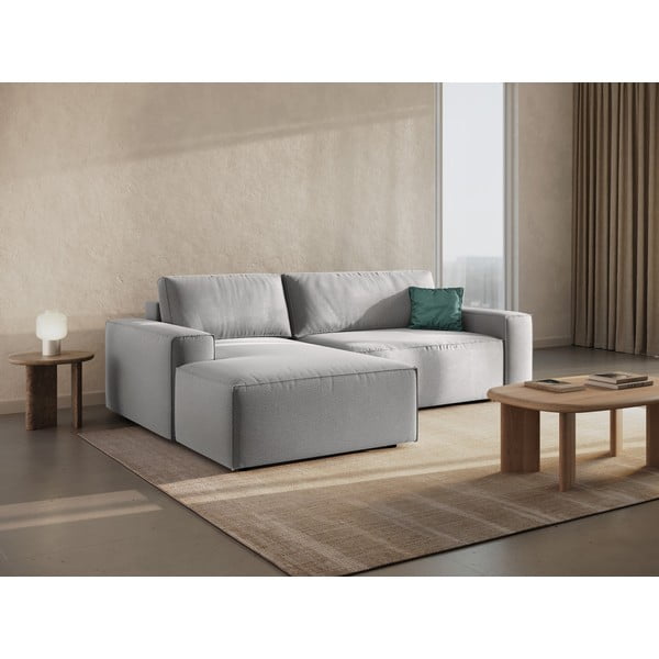 Gaiši pelēks salokāms stūra dīvāns (ar kreiso stūri) Jodie – Micadoni Home-image-1