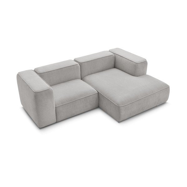 Gaiši pelēks stūra dīvāns no buklē auduma (ar labo stūri) Zephyr – Bobochic Paris-image-4