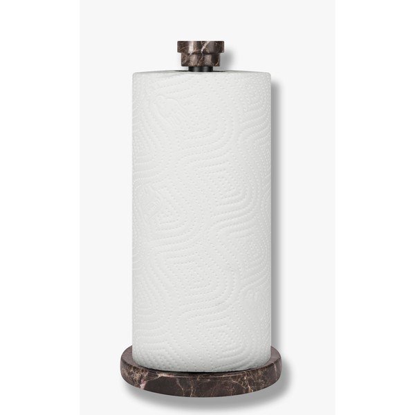 Tumši brūns marmora papīra dvieļu turētājs ø 12,5 cm Marble – Mette Ditmer Denmark-image-1