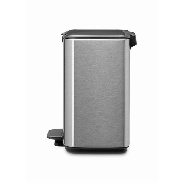 Matētas sudraba krāsas tērauda atkritumu tvertne ar pedāli 4 l Bo – Brabantia-image-4
