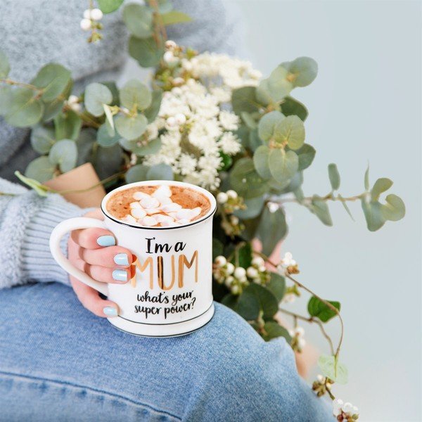 Porcelāna krūze Sass & Belle Super Mum, 400 ml-image-1