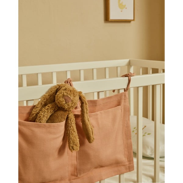 Rozā kokvilnas bērnu gultiņas kabata 45 cm Laily – Kave Home-image-1