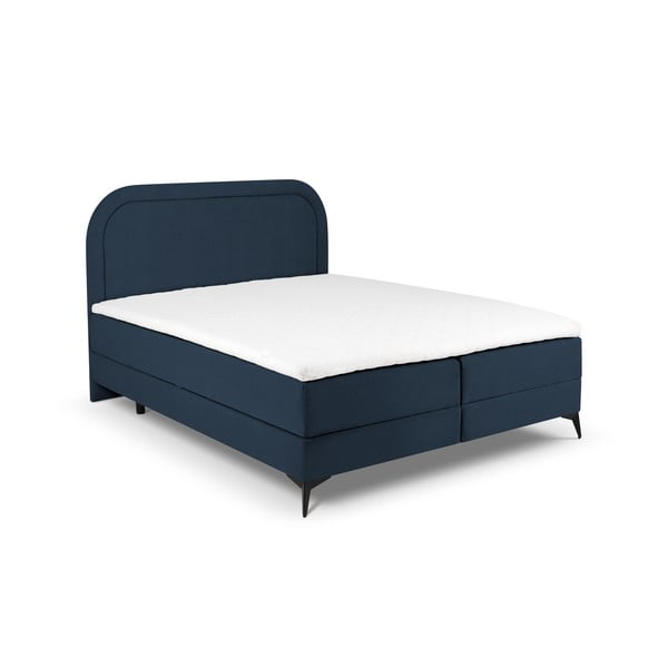 Tumši zila atsperu gulta ar uzglabāšanas vietu 160x200 cm Eclipse – Cosmopolitan Design