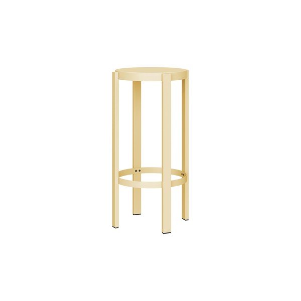 Dzeltena tērauda bāra taburete (sēdekļa augstums 75 cm) Doon – noo.ma